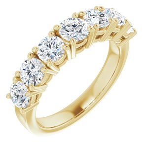 14K Yellow 4.5 mm Round Forever One™ Moissanite Ring